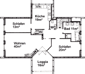 Ferienwohnung Kirschblüte Grundriss